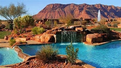 Red mountain and desert landscape near St. George